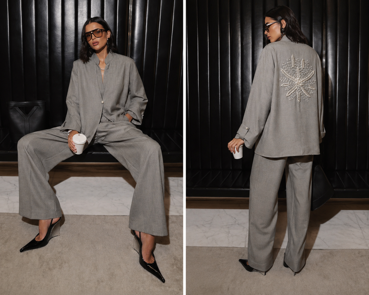 Daisy Co-ord Set Grey