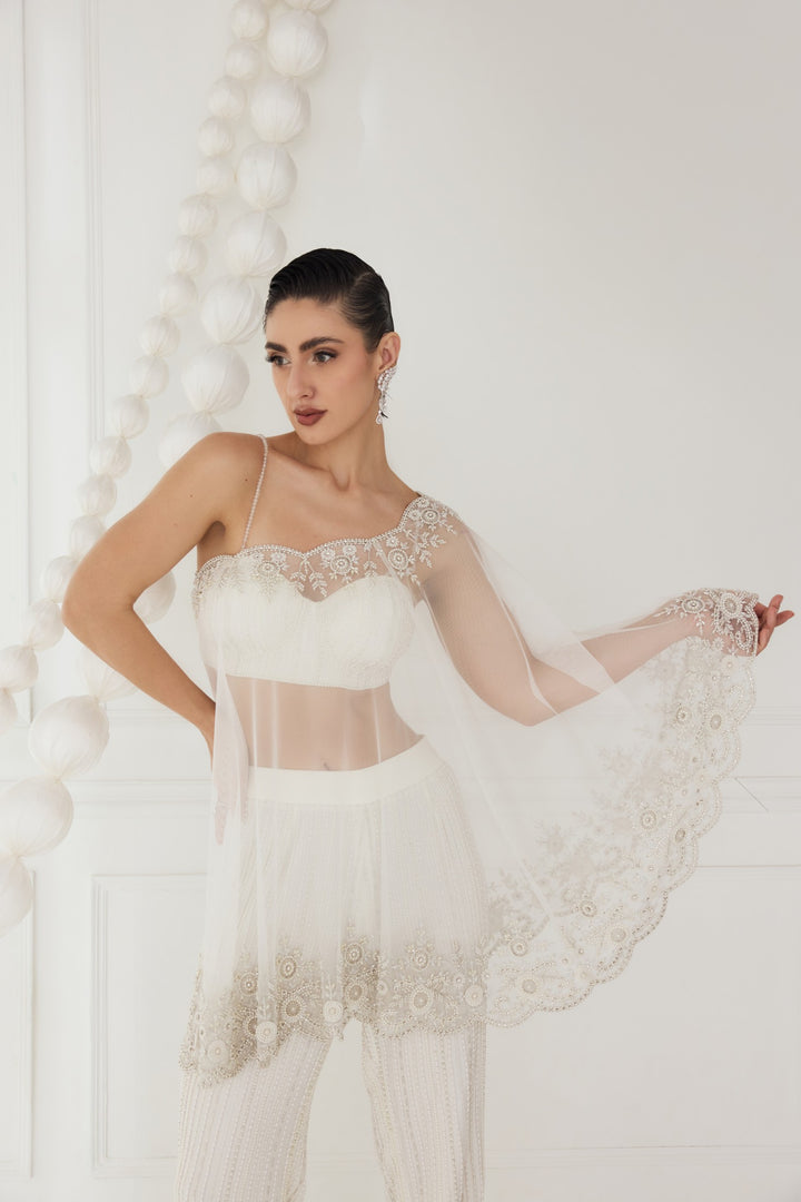 NOURA CAPE - WHITE