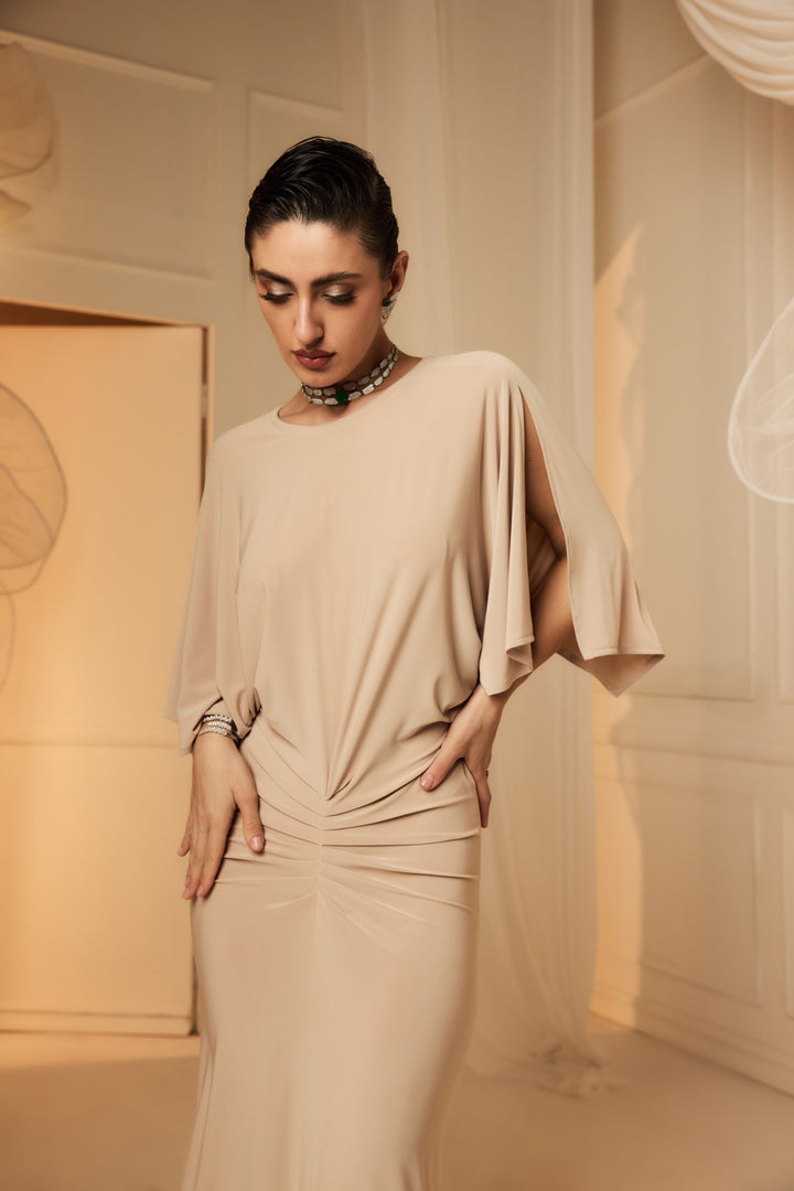 CELESTE DRESS - BEIGE