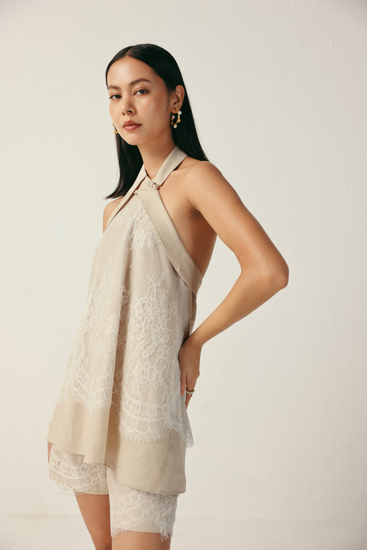 LAUREN TOP - BEIGE